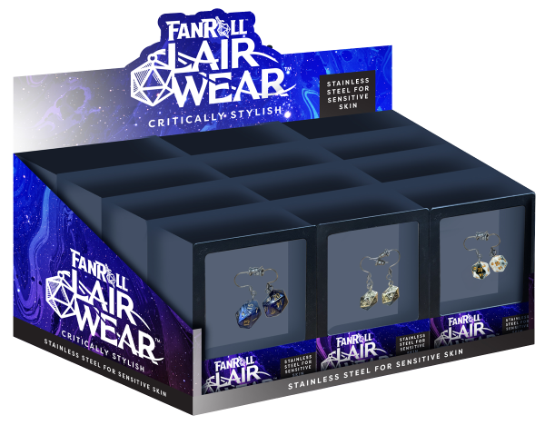 Metallic Dice: Lair Wear Dice Earrings Assorted Filled�PDQ of 12 Units