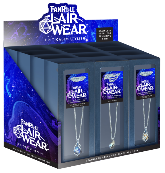 Metallic Dice: Lair Wear Dice�Necklace�Assorted Filled�PDQ of 12 Units