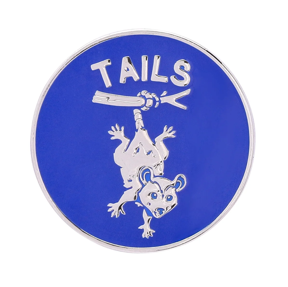 Trash Bandit Solid Metal Coin - Silver and Blue