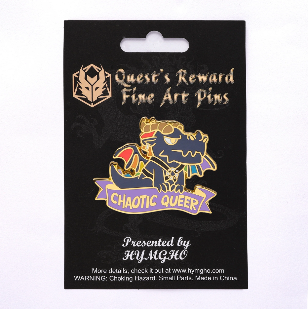 Alternative Alignments enamel pin - Chaotic Queer