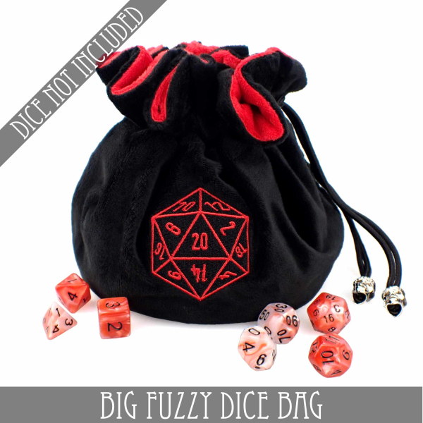 King of Crits Dice: Big Fuzzy Dice Bag #1