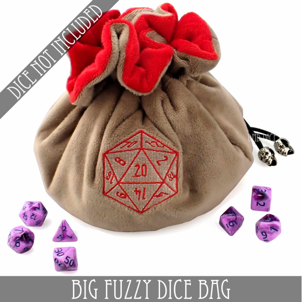 King of Crits Dice: Big Fuzzy Dice Bag #6