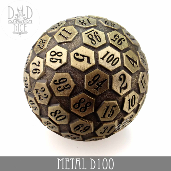 King of Crits Dice: Metal D100 -  (Gift Box) #2