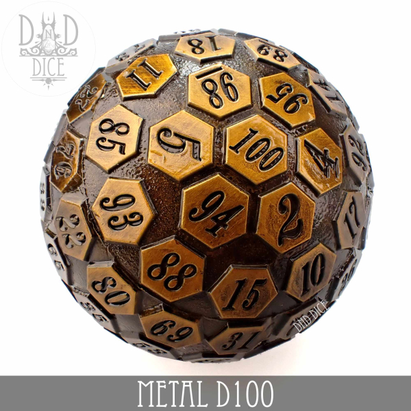 King of Crits Dice: Metal D100 -  (Gift Box) #3