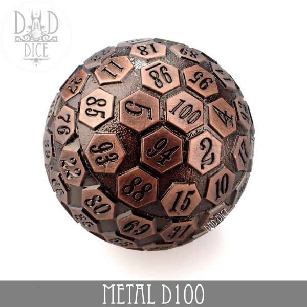 King of Crits Dice: Metal D100 -  (Gift Box) #4