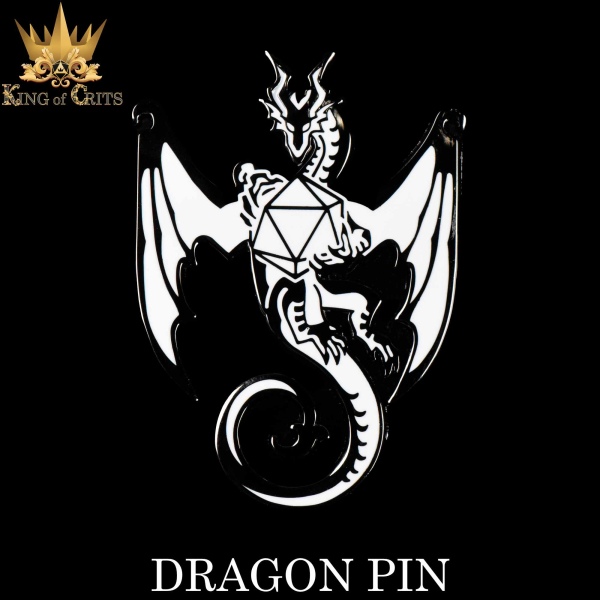King of Crits Dice: Dragon (Enamel Pin)
