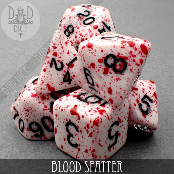 King of Crits Dice: Blood Spatter (Hand Painted)