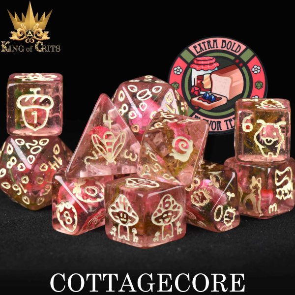 King of Crits Dice: Cottagecore - 11 Dice Set