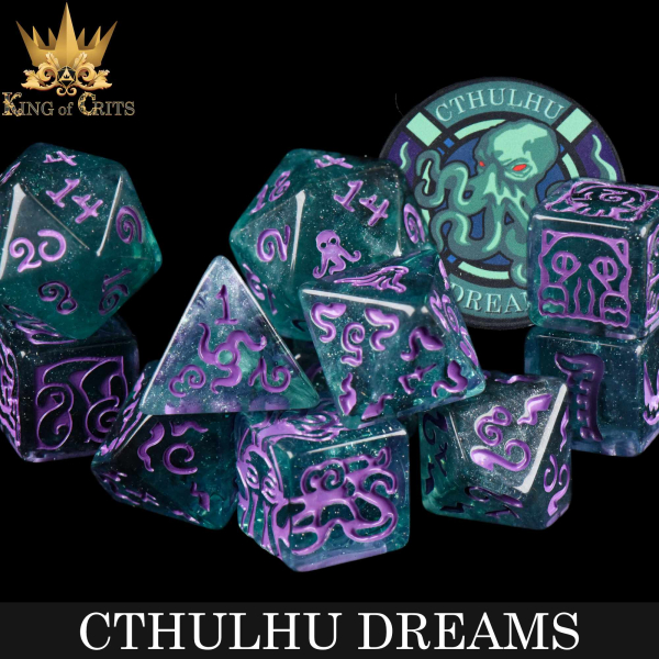 King of Crits Dice: Cthulhu Dreams - 11 Dice Set