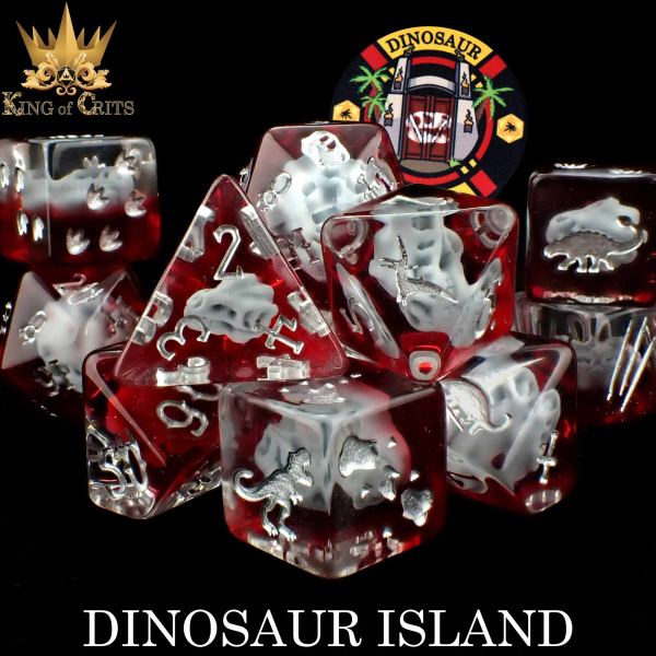 King of Crits Dice: Dinosaur Island - 11 Dice Set
