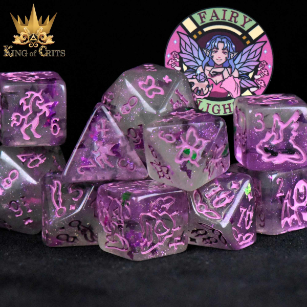 King of Crits Dice: Fairy Flight - 11 Dice Set