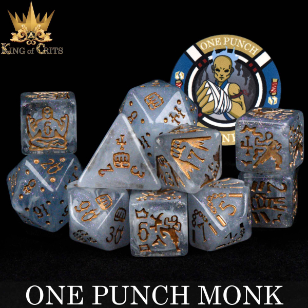 King of Crits Dice: One Punch Monk - 11 Dice Set