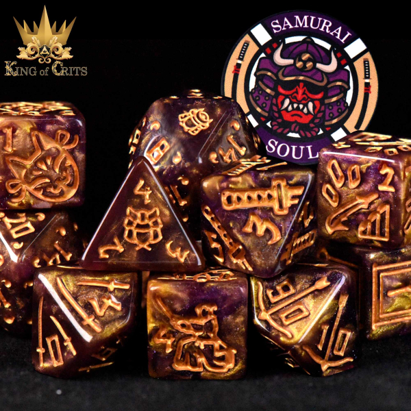 King of Crits Dice: Samurai Soul - 11 Dice Set