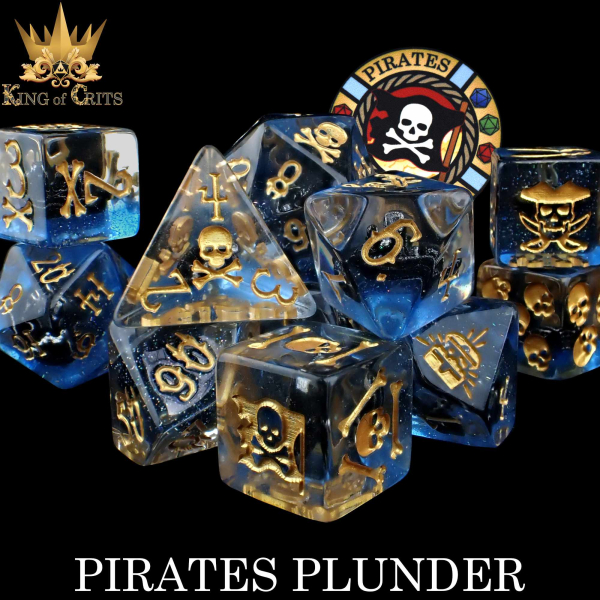 King of Crits Dice: Pirates Plunder - 11 Dice Set