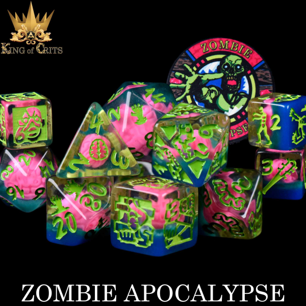 King of Crits Dice: Zombie Apocalypse - 11 Dice Set