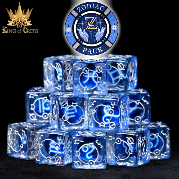 King of Crits Dice: Zodiac Pack 12D6 Set