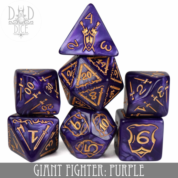 King of Crits Dice: Giant Fighter Purple (Oversize)