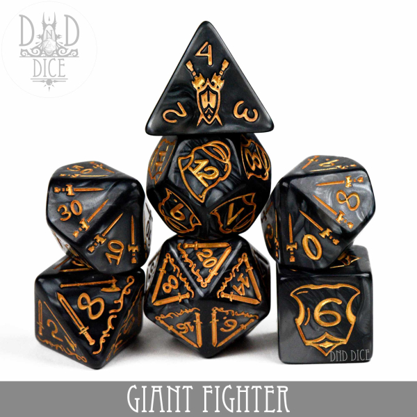 King of Crits Dice: Giant Fighter Gray (Oversize)
