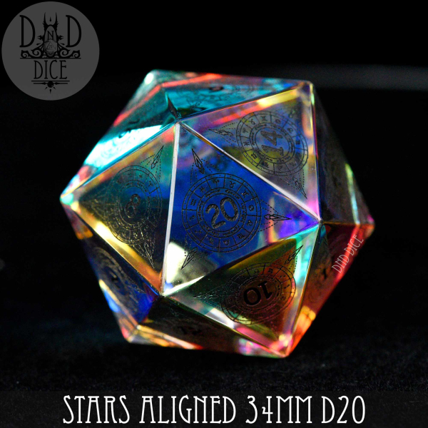 King of Crits Dice: Stars Aligned 30mm D20 (Gift Box)