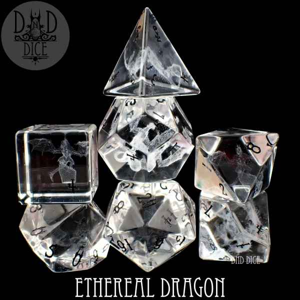 King of Crits Dice: Ethereal Dragon - Glass (Gift Box)