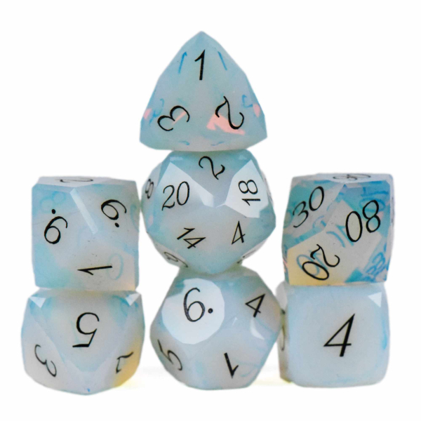 King of Crits Dice: Gem Cut Opalite (Gift Box)