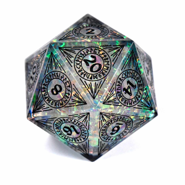 King of Crits Dice: 34mm D20 Halls of Asgard
