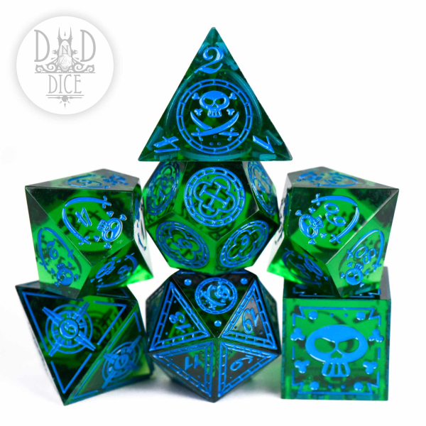 King of Crits Dice: Blue Beard's Blues (Handmade)