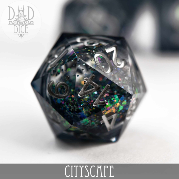 King of Crits Dice: Cityscape (Liquid Core)