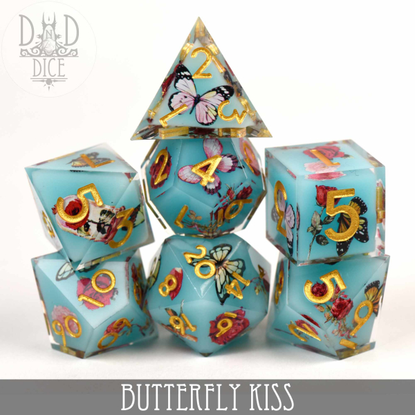 King of Crits Dice: Butterfly Kiss (Handmade)