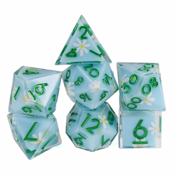 King of Crits Dice: Daisy Chain (Handmade)