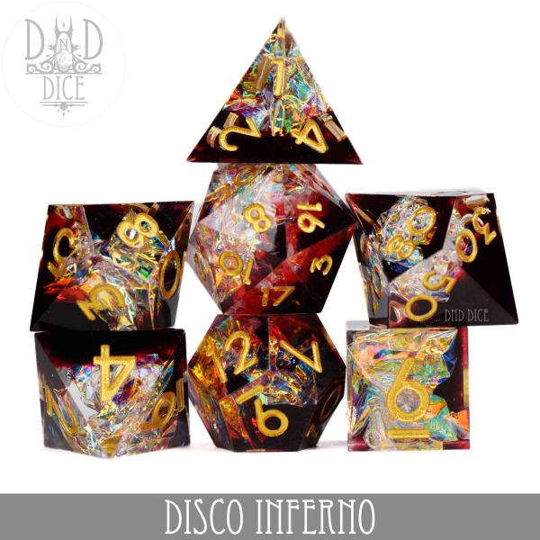 King of Crits Dice: Disco Inferno (Handmade)