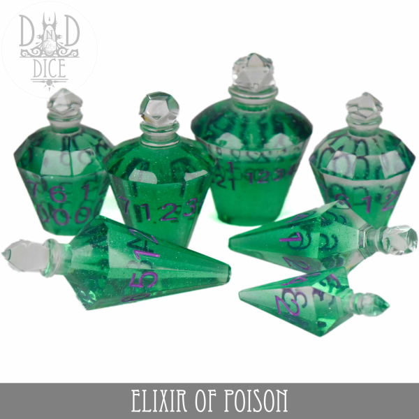 King of Crits Dice: Elixir of Poison (Handmade)
