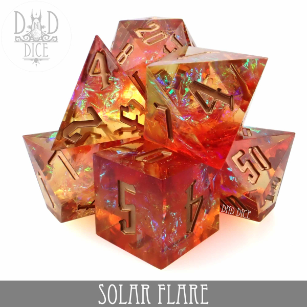King of Crits Dice: Solar Flare (Handmade)