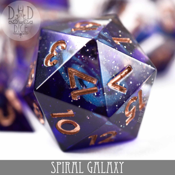 King of Crits Dice: Spiral Galaxy (Handmade)