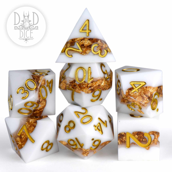 King of Crits Dice: Gilded Vein (Handmade)