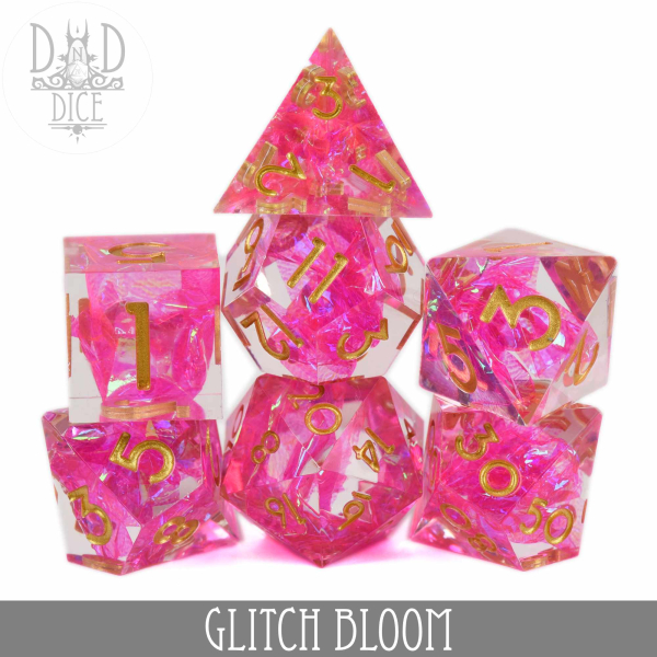 King of Crits Dice: Glitch Bloom (Handmade)