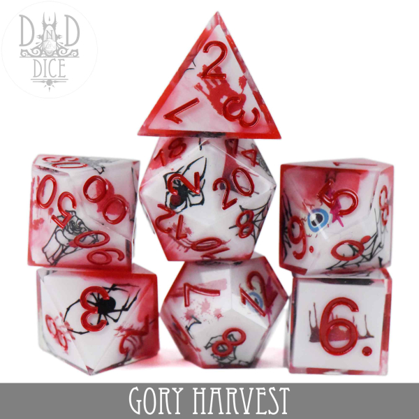 King of Crits Dice: Gory Harvest (Handmade)