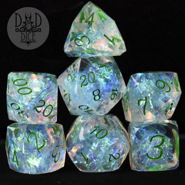 King of Crits Dice: Crown Jewels Jade (Handmade)