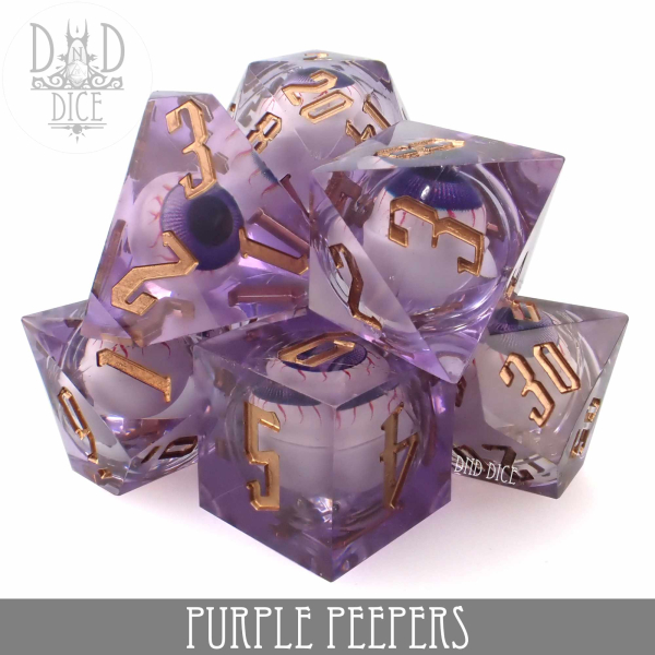 King of Crits Dice: Purple Peepers (Liquid Core)