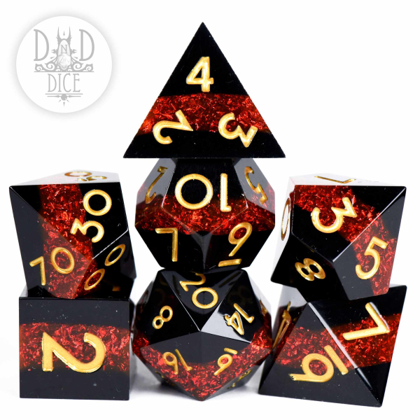 King of Crits Dice: Star Belt: Red (Handmade)