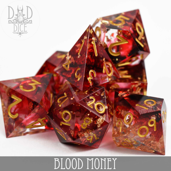 King of Crits Dice: Blood Money (Handmade)