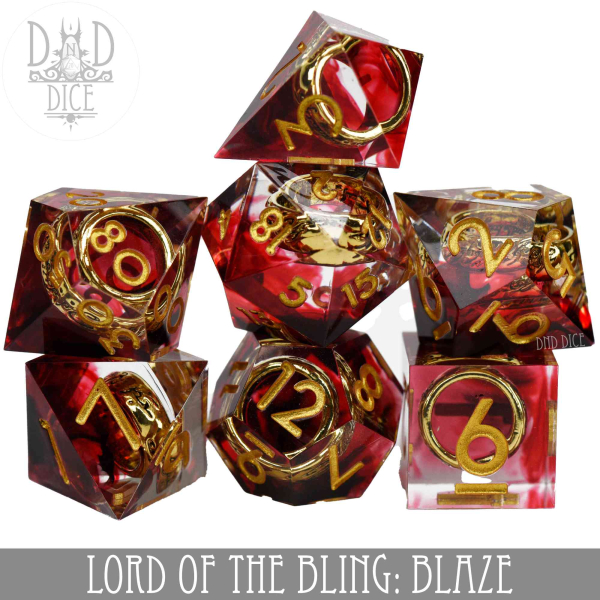 King of Crits Dice: Lord of the Bling: Blaze - (Handmade)