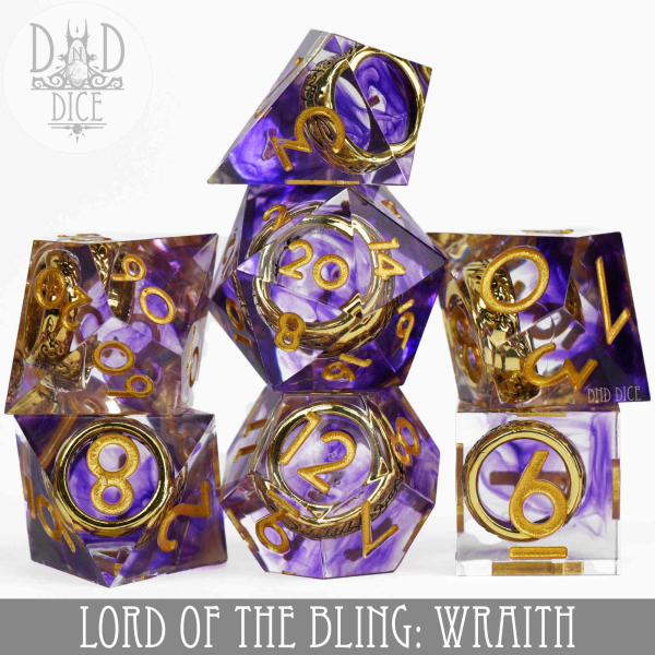 King of Crits Dice: Lord of the Bling: Wraith - (Handmade)