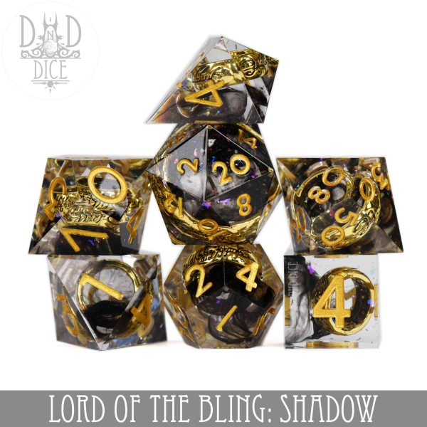 King of Crits Dice: Lord of the Bling: Shadow - (Handmade)
