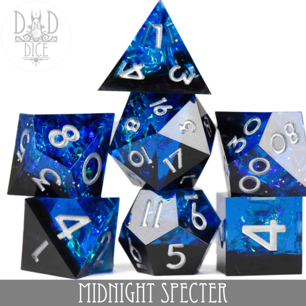 King of Crits Dice: Midnight Specter (Handmade)