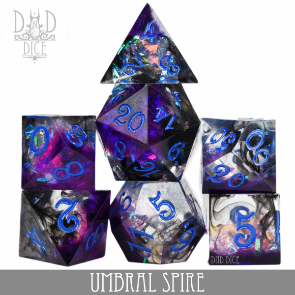 King of Crits Dice: Umbral Spire (Handmade)