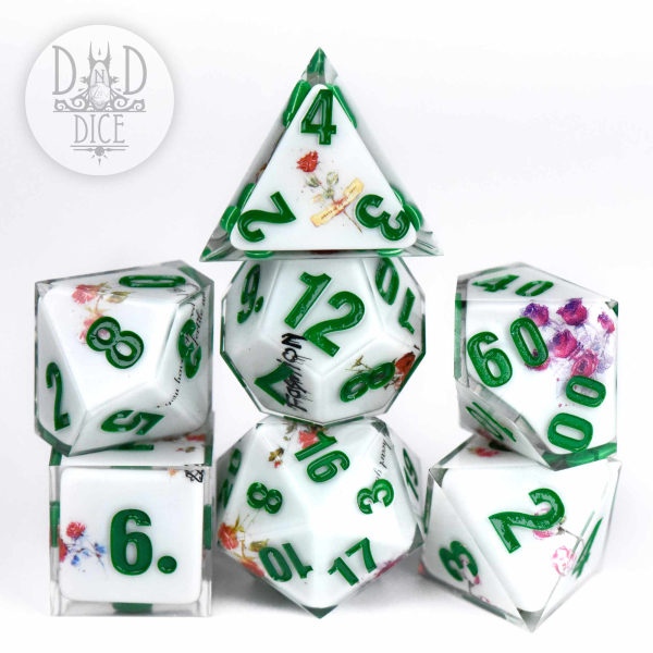 King of Crits Dice: Rose Tattoo (Handmade)