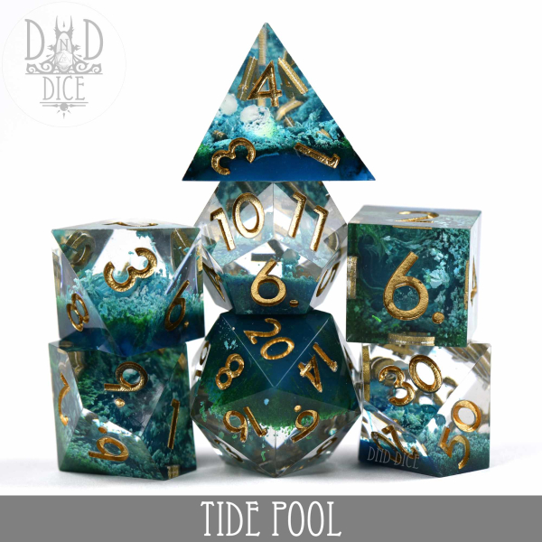King of Crits Dice: Tide Pool (Handmade)