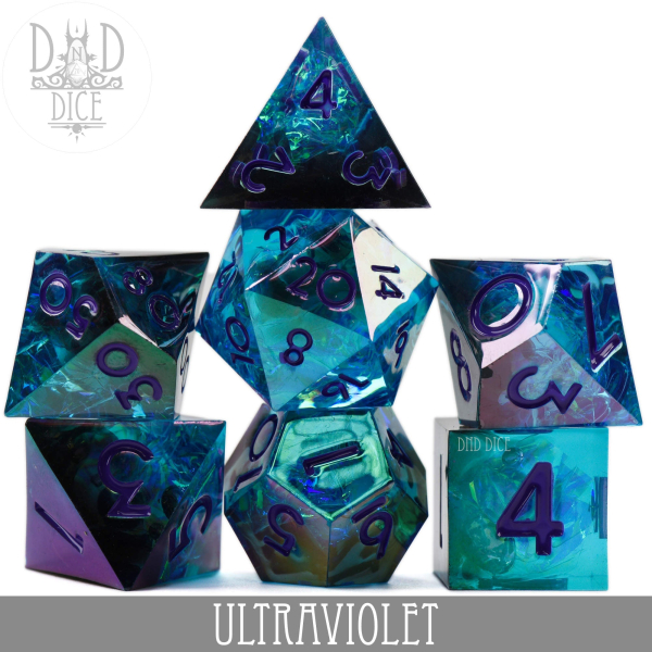 King of Crits Dice: Ultraviolet (Handmade)