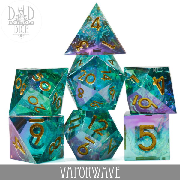 King of Crits Dice: Vaporwave (Handmade)